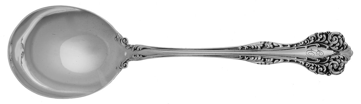 Florentine (Sterling, 1900) Round Bowl Soup Spoon (Gumbo) by Alvin-1