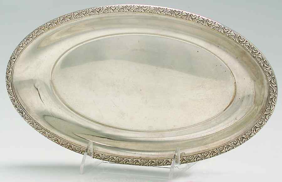 Chateau Rose (Sterling, 1940, Hollowware) 11" Bread Tray by Alvin-1