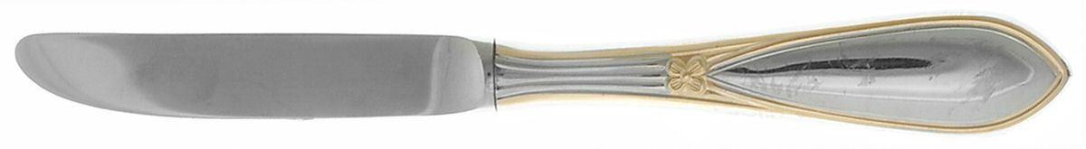 3PL3GO (Stainless, Gold Accent) Modern Hollow Butter Spreader (Stainless) by 3 Plus-1