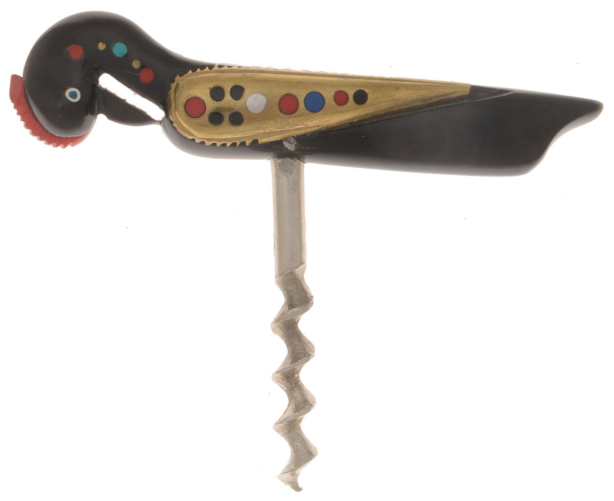 AHF1 (Stainless) Corkscrew/Bottle Opener by S&A Haddad-1
