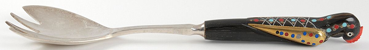 AHF1 (Stainless) Solid Salad Serving Fork by S&A Haddad-1