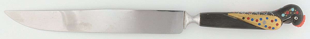 AHF1 (Stainless) Large Stainless Blade Roast Carving Knife by S&A Haddad-1