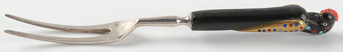 AHF1 (Stainless) Large Roast Carving Fork, Silverplate Prongs by S&A Haddad-1
