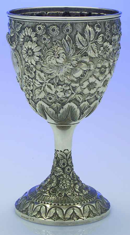 Repousse (Sterling, Hollowware) Water Goblet by AG Schultz-1