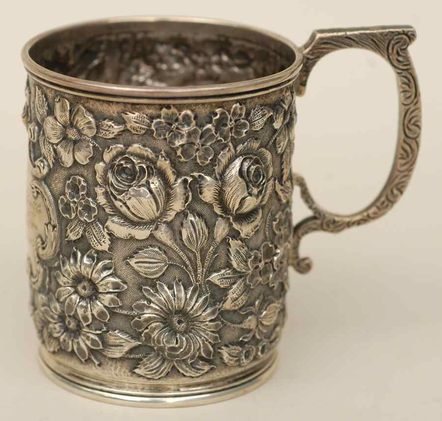 Repousse (Sterling, Hollowware) Child's Cup by AG Schultz-1