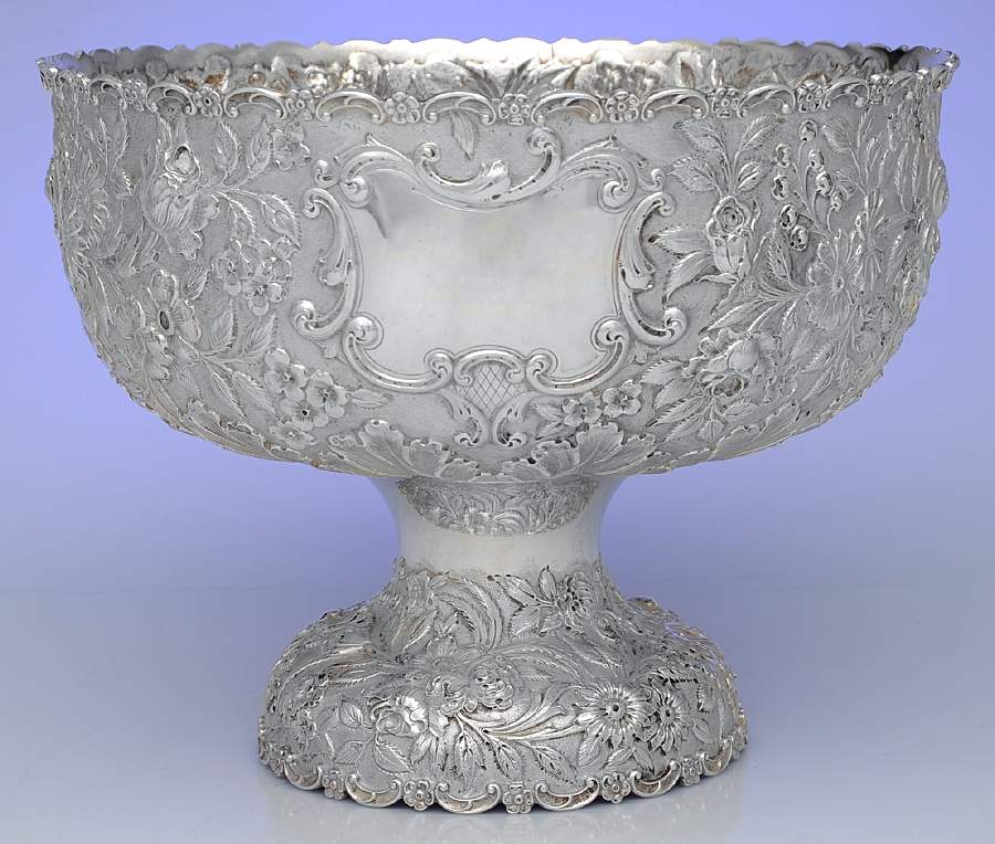 Repousse (Sterling, Hollowware) Punch Bowl by AG Schultz-1