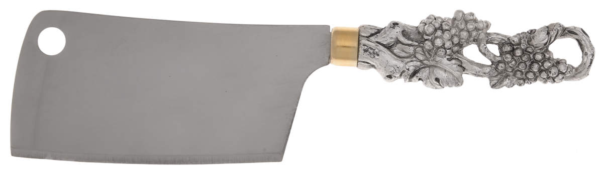 Grape (Aluminum, Hollowware) Cheese Cleaver with Stainless Blade by Arthur Court-1