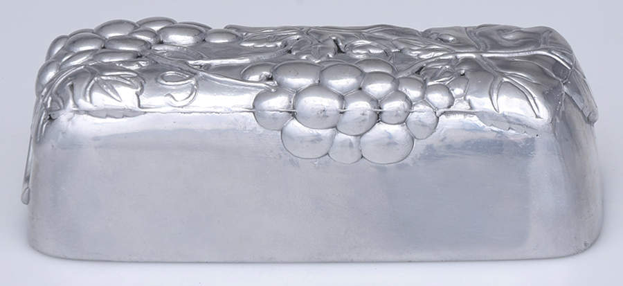 Grape (Aluminum, Hollowware) Metal Lid No Glass Base 1/4 Pound Butter by Arthur Court-1