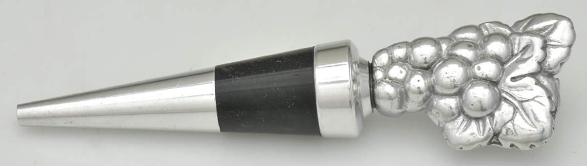 Grape (Aluminum, Hollowware) Wine Stopper by Arthur Court-1