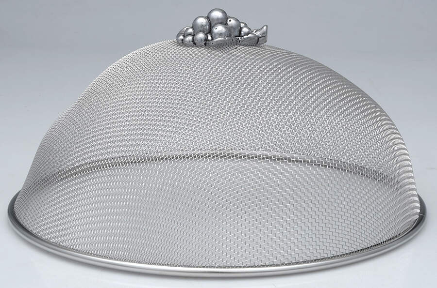Grape (Aluminum, Hollowware) 10" Mesh Dome Picnic Cover by Arthur Court-1
