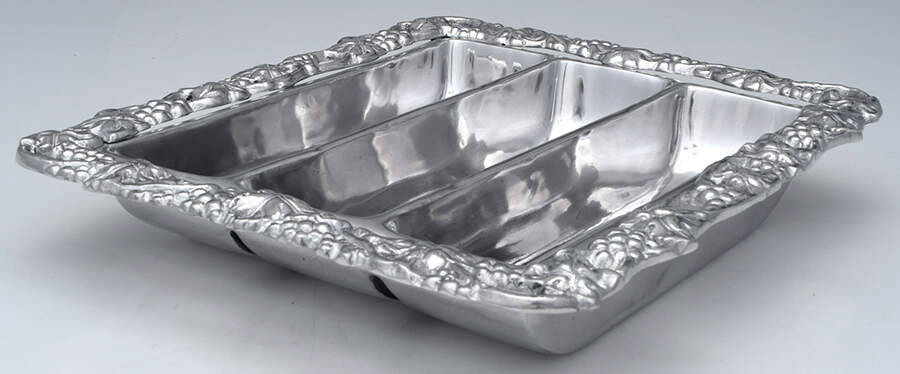 Grape (Aluminum, Hollowware) Flatware Caddy by Arthur Court-1