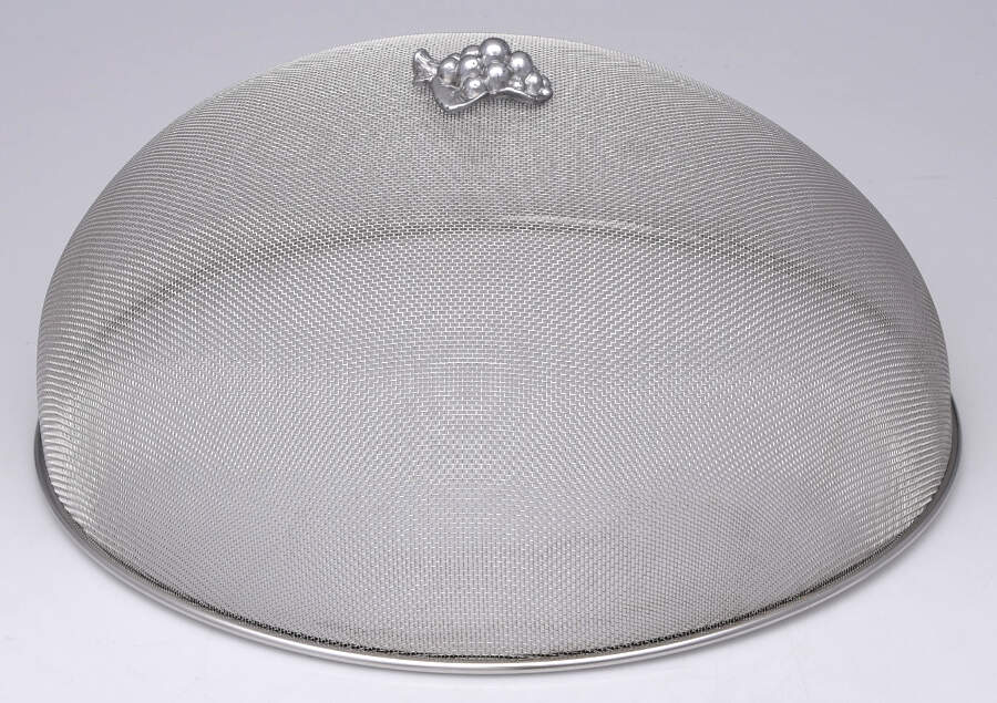 Grape (Aluminum, Hollowware) 16" Mesh Dome Picnic Cover by Arthur Court-1