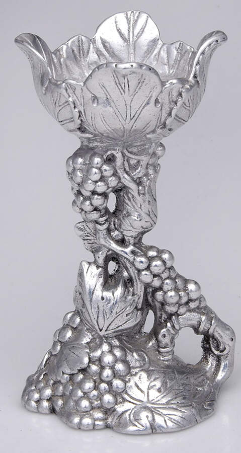 Grape (Aluminum, Hollowware) 6" Weighted Candlestick by Arthur Court-1
