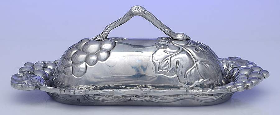 Grape (Aluminum, Hollowware) 1/4 Pound Covered Butter by Arthur Court-1