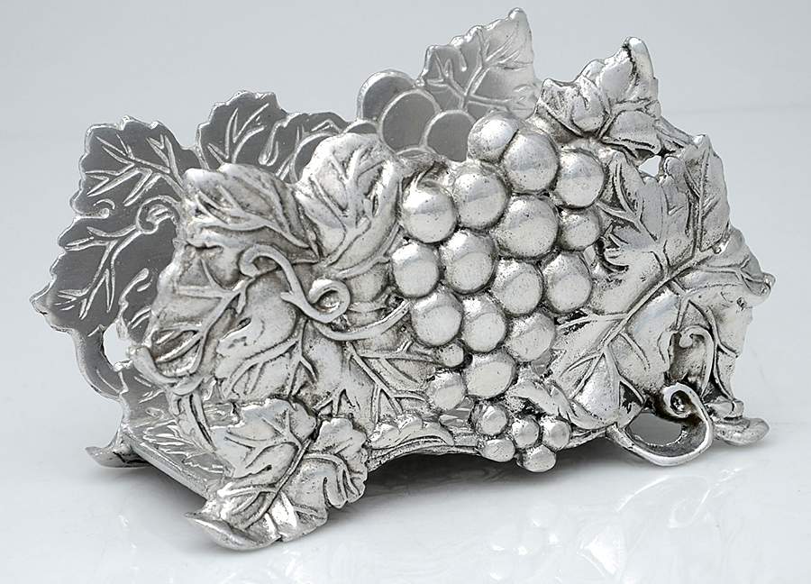 Grape (Aluminum, Hollowware) Rectangular Napkin Holder by Arthur Court-1