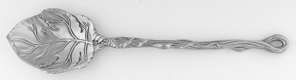 Grape (Aluminum, Hollowware) Solid Salad Serving Spoon by Arthur Court-1
