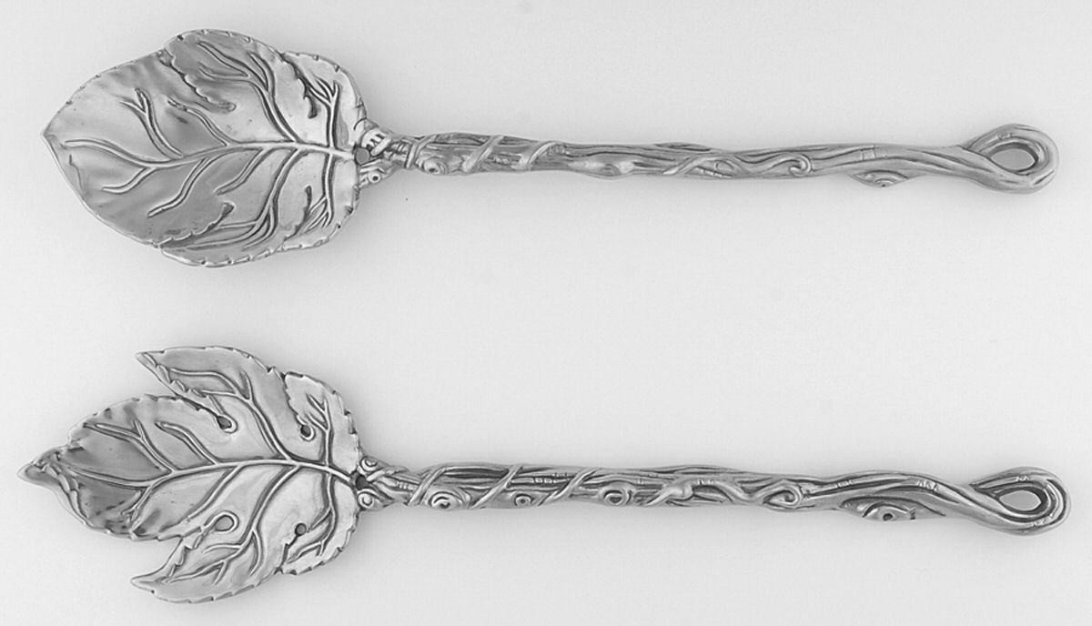 Grape (Aluminum, Hollowware) (2 Pc) Solid Salad Set by Arthur Court-1
