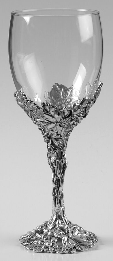 Grape (Aluminum, Hollowware) Wine Goblet by Arthur Court-1