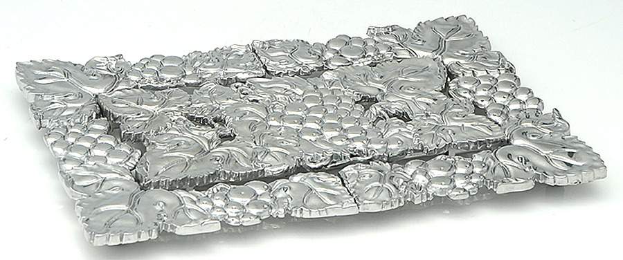 Grape (Aluminum, Hollowware) Expandable Trivet by Arthur Court-1