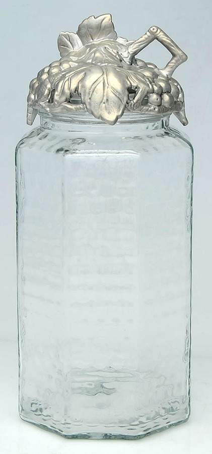 Grape (Aluminum, Hollowware) Canister & Lid by Arthur Court-1