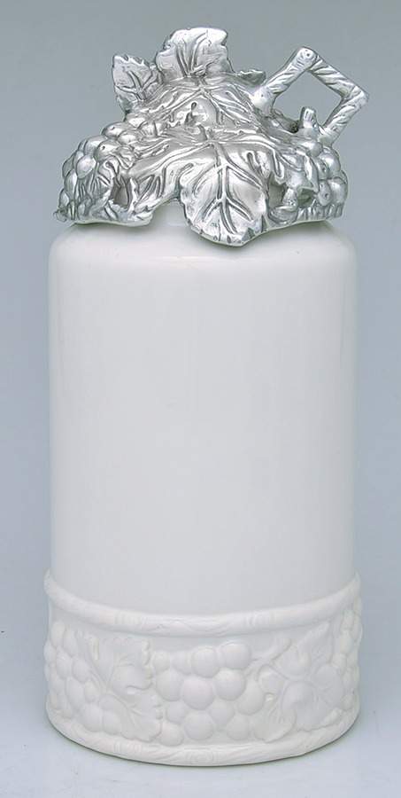 Grape (Aluminum, Hollowware) Canister & Lid by Arthur Court-1