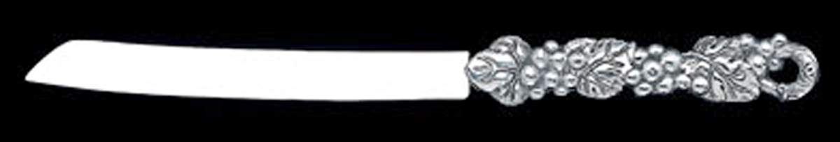 Grape (Aluminum, Hollowware) Large Solid Piece Cake Knife by Arthur Court-1