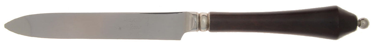 Wilson-Tiger Wood (Silverplate) Individual Fruit Knife with Stainless Blade by Alain Saint Joanis-1
