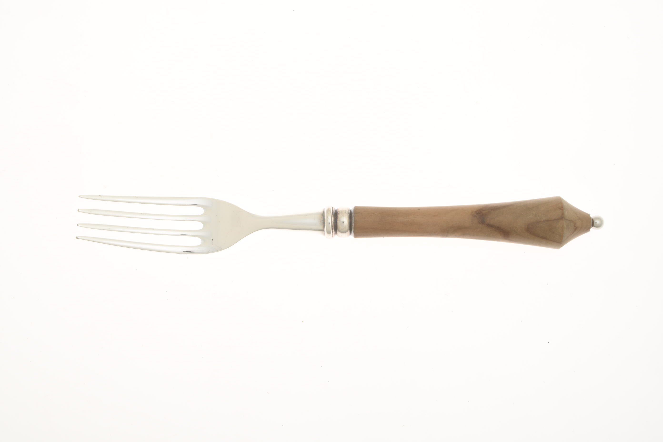 Wilson-Olive Wood (Silverplate) Fork by Alain Saint Joanis-1