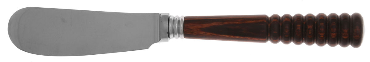 Athenes-Rio Wood (Stainless) Butter Spreader Hollow Hdl-Paddle/Stainless Blade by Alain Saint Joanis-1