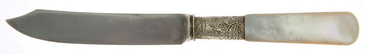 Pearl Handle Flatware 5 (Silverplate Bolster) Individual Fruit Knife with Stainless Blade by American Cutlery -1