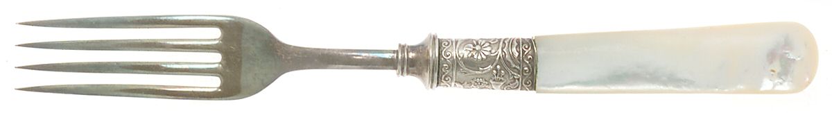 Pearl Handle Flatware 5 (Silverplate Bolster) Fork by American Cutlery -1