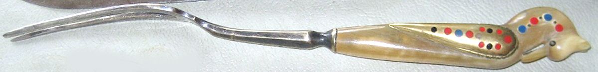 AHF2-Seahorse (Silverplate) Large Roast Carving Fork, Silverplate Prongs by S&A Haddad-1