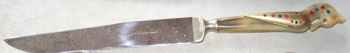 AHF2-Seahorse (Silverplate) Large Stainless Blade Roast Carving Knife by S&A Haddad-1