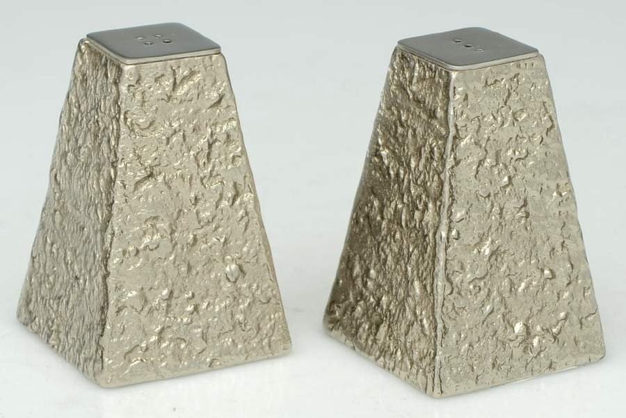 Block (Nickelplate, Hollowware) Salt and Pepper Set by Michael Aram-1