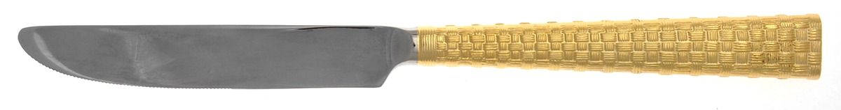 Palm Gold (Gold Electroplate) New French Solid Knife by Michael Aram-1