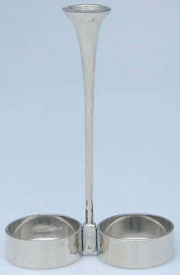 Hammertone (Nickelplate, Hollowware) Stand for Salt and Pepper Set by Michael Aram-1