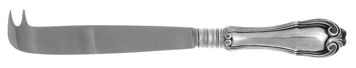 Borgia (Sterling) Cheese/Bar Knife Hollow Handle 2 Prong by Buccellati-1