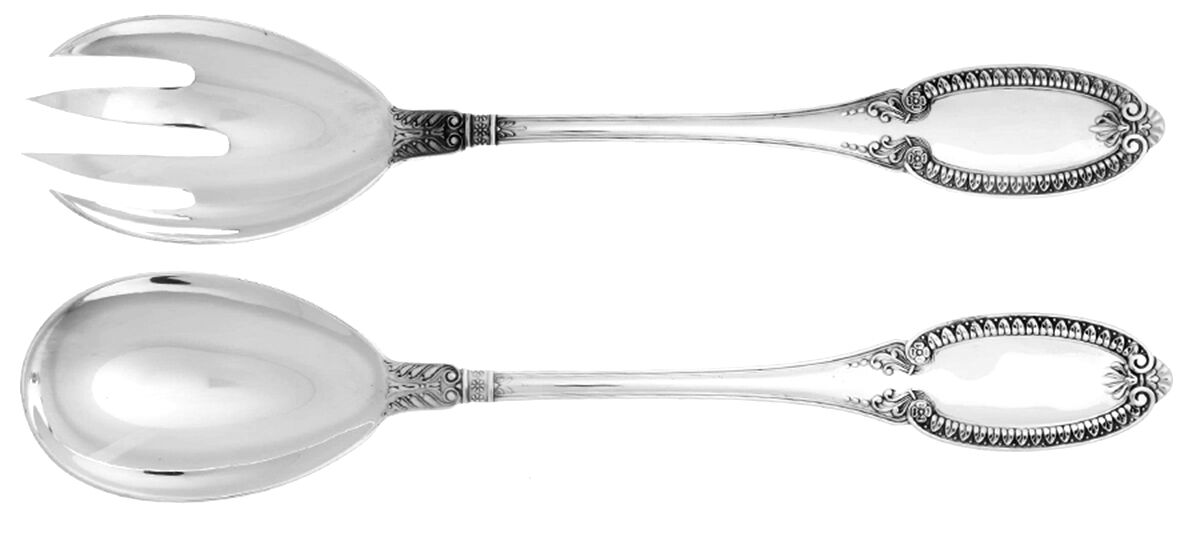 Empire-Impero (Sterling) (2 Pc) Solid Salad Set by Buccellati-1