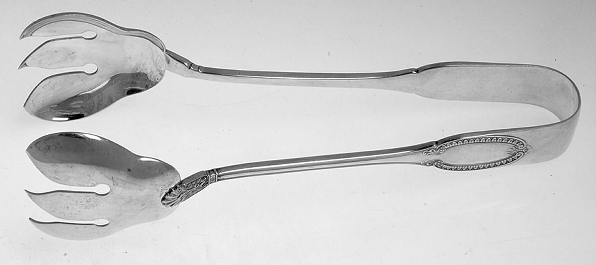 Empire-Impero (Sterling) Solid Pastry Tongs by Buccellati-1