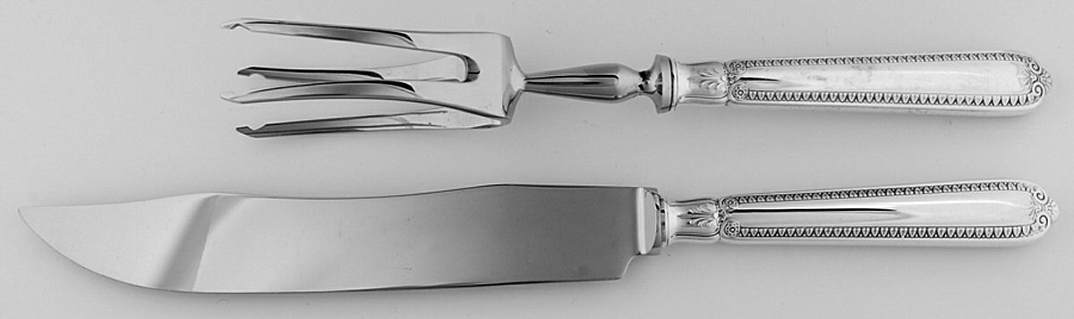 Empire-Impero (Sterling) 2 Pc Large Stainless Blade/Prong Roast Carving Set by Buccellati-1
