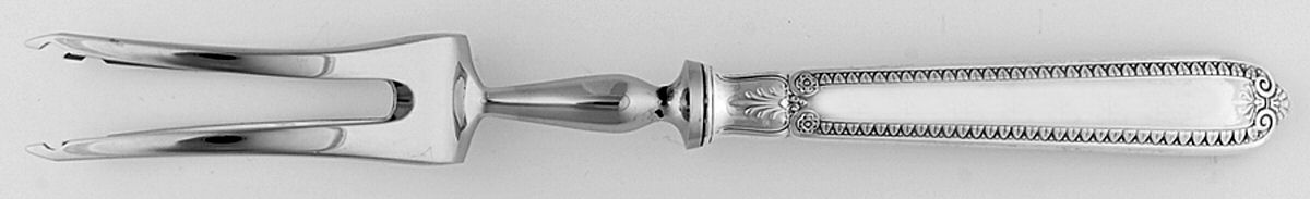 Empire-Impero (Sterling) Large Double Stainless Prong Roast Carving Fork by Buccellati-1