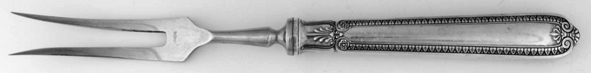 Empire-Impero (Sterling) Large Stainless-Prong Roast Carving Fork by Buccellati-1