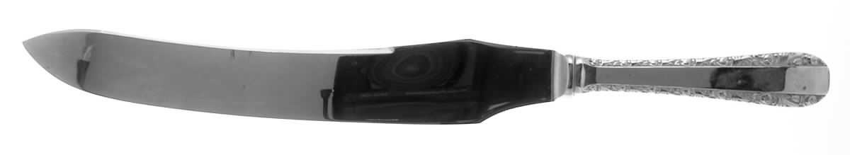 Rose Bower (Sterling, No Monograms) Large Stainless Blade Roast Carving Knife by Birks Silver-1