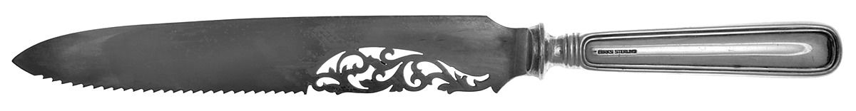 Saxon (Sterling, 1914, No Monograms) Cake Saw with Silverplate Blade by Birks Silver-1
