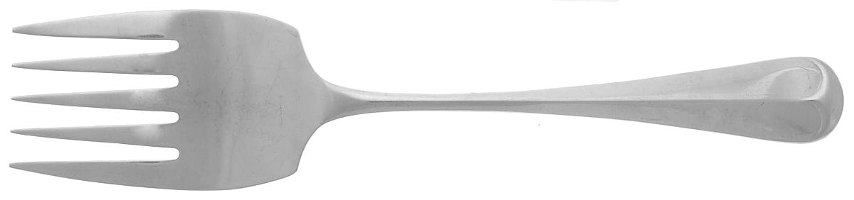 Queen Anne (Stainless) Large Solid Fish Serving Fork by George Butler-1
