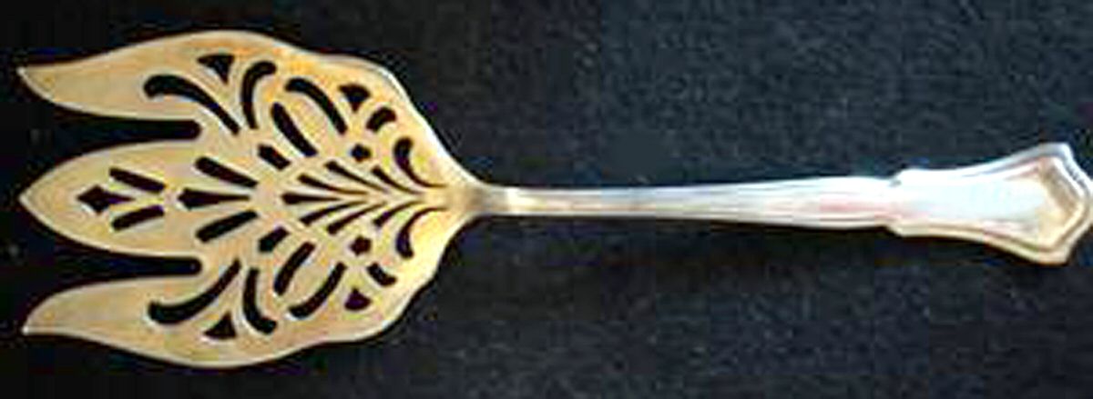 Alden (Sterling, 1900-1909) Solid Salad Serving Fork by R. Blackinton & Co-1