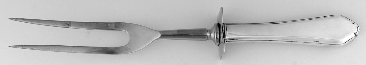 Gilbert Stuart (Sterling, 1946) Small Steak Carving Fork with Stainless Prongs by R. Blackinton & Co-1