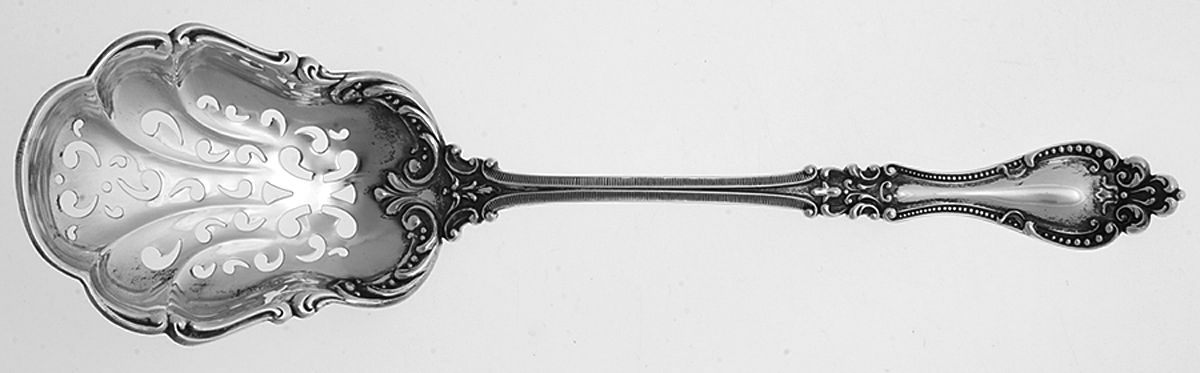 Helena (Sterling, 1900) Pierced Nut Serving Spoon by R. Blackinton & Co-1