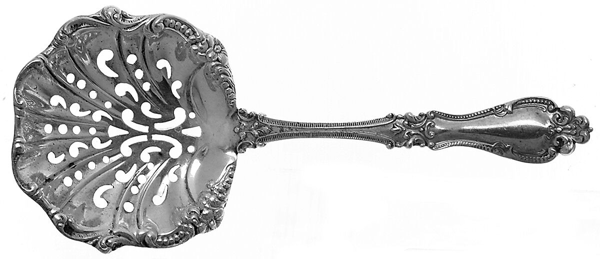 Helena (Sterling, 1900) Solid Bon Bon Spoon with Pierced Bowl by R. Blackinton & Co-1