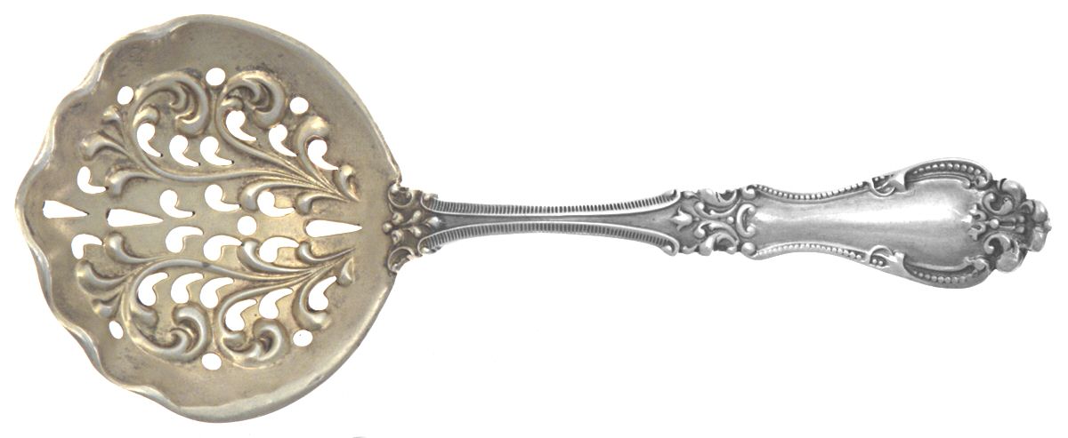 Helena (Sterling, 1900) Pierced Almond Spoon by R. Blackinton & Co-1